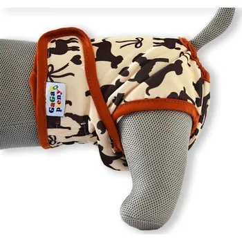 kalhotky pro psa Gaga's hárací kalhotky vzor hnědý pes vel. XL