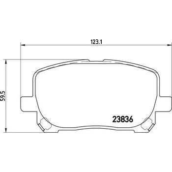 Brzdová destička Sada brzdových destiček, kotoučová brzda BREMBO P 83 061