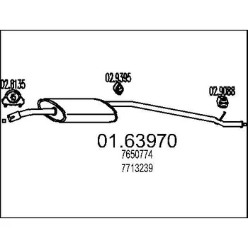 Tlumič výfuku Zadní tlumič výfuku MTS 01.63970