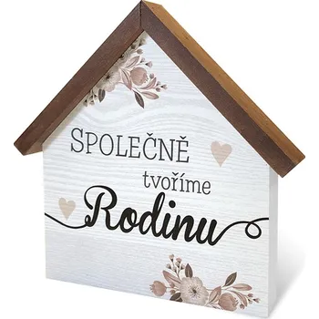 Vánoční dekorace Dřevěný domeček velký Společně tvoříme rodinu Sladký domov