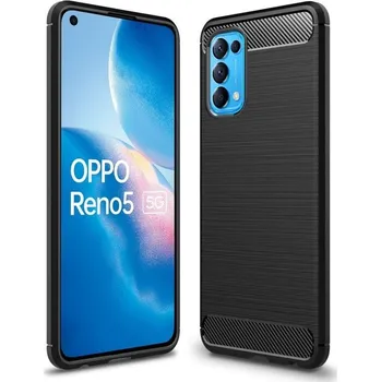 Náhradní kryt pro mobilní telefon Kryt Forcell Carbon Case Oppo Reno 6 černý barva