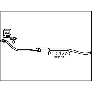 Tlumič výfuku Střední tlumič výfuku MTS 01.54270