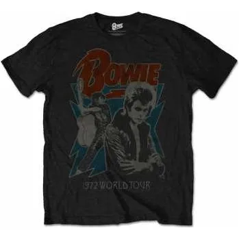 Pánské oblečení Merch David Bowie: Tričko 1972 World Tour L