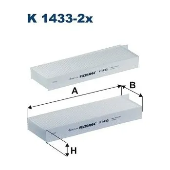 Ventilátor topení a klimatizace Filtr, vzduch v interiéru FILTRON K 1433-2x