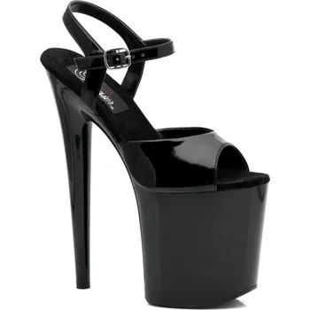 Dámské erotické boty Pleaser Flamingo-809 Blk Pat/Blk Velikost 40
