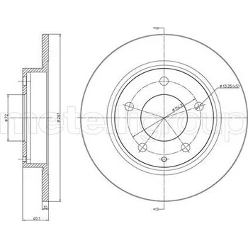 Brzdový kotouč Brzdový kotouč METELLI 23-0786