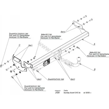 Tažné zařízení Tažné zařízení Hyundai Accent 3/5D (2006 - 2011) (234)