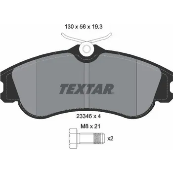 Brzdová destička Sada brzdových destiček, kotoučová brzda TEXTAR 2334602