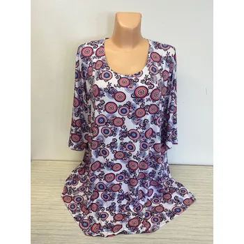 Dámská tunika dámské halenky, Barva Červená, Velikost XXL 48, Materiál 96% Viskoza 4% Lycra