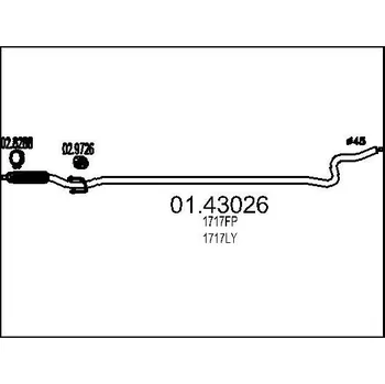 Výfuková trubka Výfuková trubka MTS 01.43026