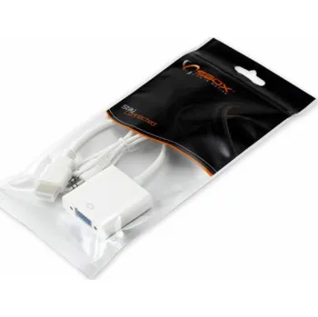 Video kabel Sbox HDMI M.->VGA F. + Audio AD.HDMI-VGA+A