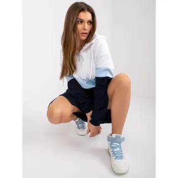 Dámské šaty Dámské šaty s kapucí Irem RUE PARIS námořnicky modré a bílé