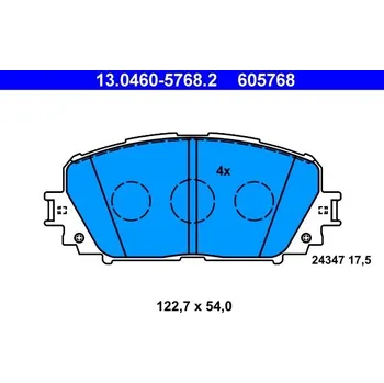Brzdová destička Sada brzdových destiček, kotoučová brzda ATE 13.0460-5768.2
