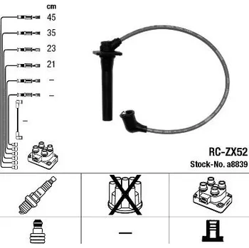 Zapalovací kabel Sada kabelů pro zapalování NGK 8839