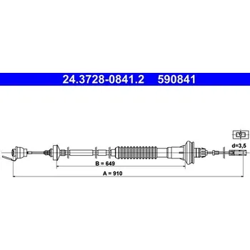 Spojka Tažné lanko, ovládání spojky ATE 24.3728-0841.2