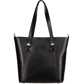 Kabelka Kožená kabelka přes rameno Vera Pelle MVN14M černá