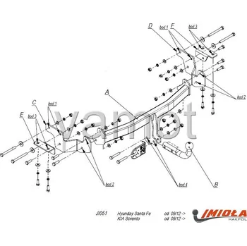 Tažné zařízení Tažné zařízení Kia Sorento (2012 - 2015) (8251)