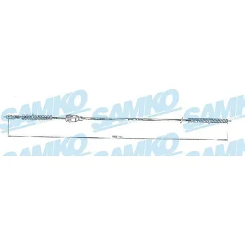 Lanko parkovací brzdy Tažné lanko, parkovací brzda SAMKO C0548B