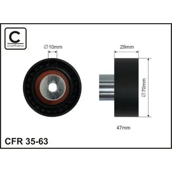 Vratná/vodicí kladka, ozubený řemen CAFFARO 35-63