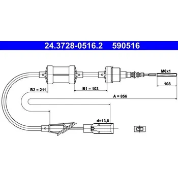 Spojka Tažné lanko, ovládání spojky ATE 24.3728-0516.2