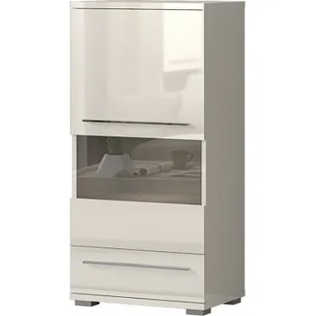 Knihovna Kombinovaná vitrína s osvětlením Tiana II - béžová