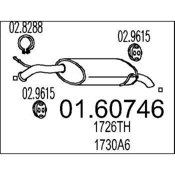Tlumič výfuku Zadní tlumič výfuku MTS 01.60746
