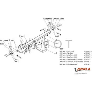 Tažné zařízení Tažné zařízení BMW 3 série (F30) 4D (2012 - 2018 (F30)) (4244)