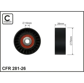 Vratná/vodicí kladka, klínový žebrový řemen CAFFARO 281-26