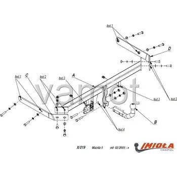 Tažné zařízení Tažné zařízení Mazda 5 (CR) (2005 - 2010) (944)