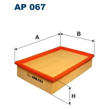 Autodíl Vzduchový filtr FILTRON AP 067