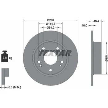 Brzdový kotouč Brzdový kotouč TEXTAR 92144603