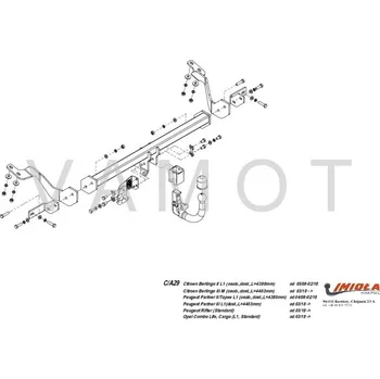 Tažné zařízení Tažné zařízení Peugeot Rifter (L1 - 4403) (2018 a novější) (8595)