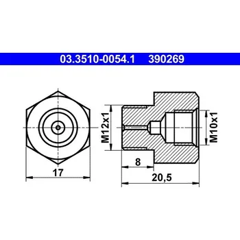 Auto elektroinstalace Adaptér brzdového vedení ATE 03.3510-0054.1