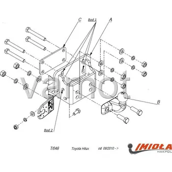 Tažné zařízení Tažné zařízení Toyota Hilux (2010 - 2015) (5873)