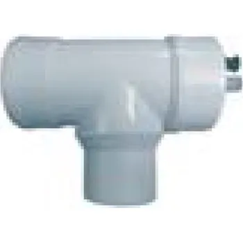 Kouřovod BAXI Redukovaný revizní T-kus s kontrolním víčkem, Ø 60/100 - 80/125 mm (se změnou směru) – (plast/plast)