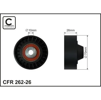 Auto-moto Vratná/vodicí kladka, klínový žebrový řemen CAFFARO 262-26