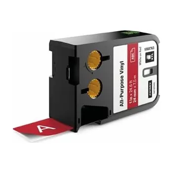 Kotouček do pokladny a tiskárny štítků Dymo originální páska do tiskárny štítků, Dymo, 1868763, bílý tisk/červený podklad, 7m, 24 1868763