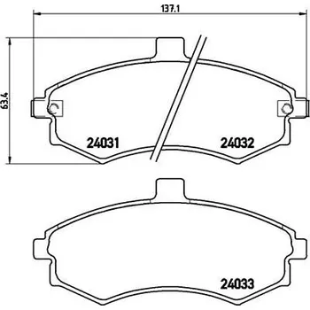 Brzdová destička Sada brzdových destiček, kotoučová brzda BREMBO P 30 020