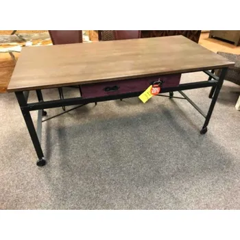 Konferenční stolek Kovový stůl Wigan 160x80 - LIKVIDACE VZORKŮ (Stůl na kolečkách - kov)