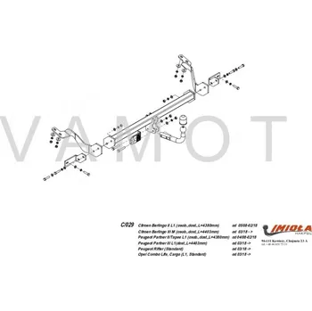 Tažné zařízení Tažné zařízení Peugeot Rifter (L1 - 4403) (2018 a novější) (8594)