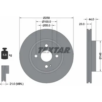 Brzdový kotouč Brzdový kotouč TEXTAR 92166803