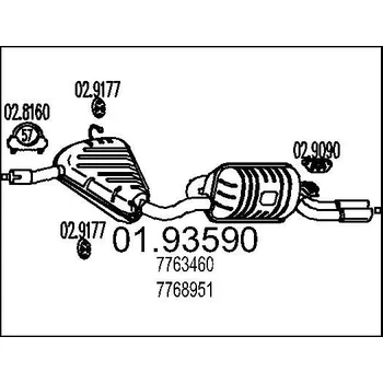 Auto-moto Zadní tlumič výfuku MTS 01.93590