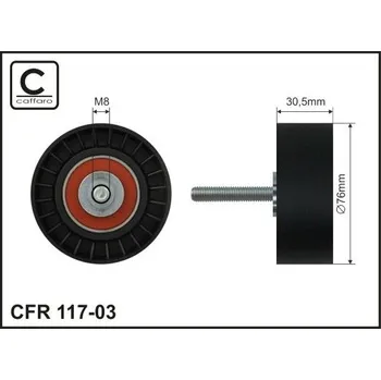 Vratná/vodicí kladka, klínový žebrový řemen CAFFARO 117-03