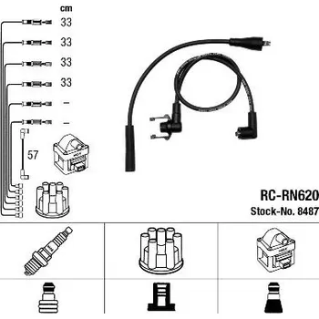 Zapalovací kabel Sada kabelů pro zapalování NGK 8487