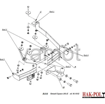 Tažné zařízení Tažné zařízení Renault Grand Espace J66/JE (1998 - 2002) (5321)