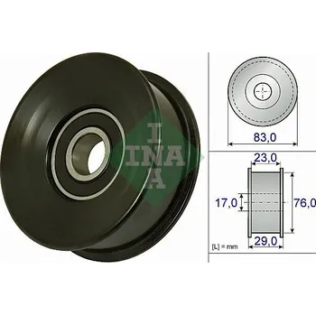 Vratná/vodicí kladka, klínový žebrový řemen Schaeffler INA 532 0730 10