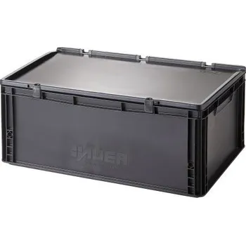 Přepravka na jídlo HTI Plastová EURO přepravka 600x400x235 mm s víkem MC-3875-ESD