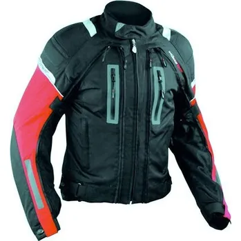 Moto bunda AREOTECH červená textilní moto bunda A-PRO - L
