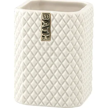 Držák na kartáček LENE BJERRE Dóza na zubní kartáčky MARION krémová se zlatým detailem