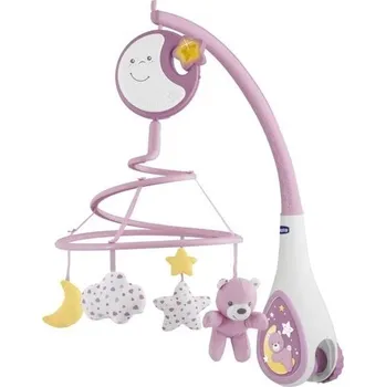 Kolotoč nad postýlku CHICCO ZABAWKI CHICCO Kolotoč nad postýlku Next2Dreams pink 0m plus, růžový 089789